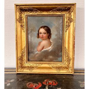 Painting Of A Young Child From The Restoration Period 