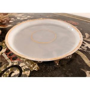 Large 19th Century White Opaline Tray