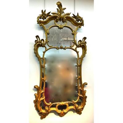 Grand Mirror In Golden Wood XVIII English