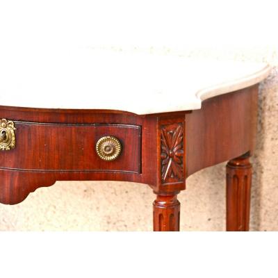 Curved Console Louis XVI Mahogany