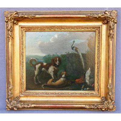 School Of Painting Flemish Eighteenth "return Hunting"