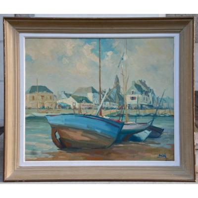 Painting "croisic" Henri Biard