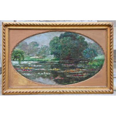 Oil Painting "the Lilies" From Julien Delvigne