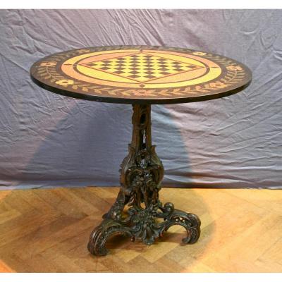 Pedestal 1900 Iron Cast Iron Tray In Scaglione