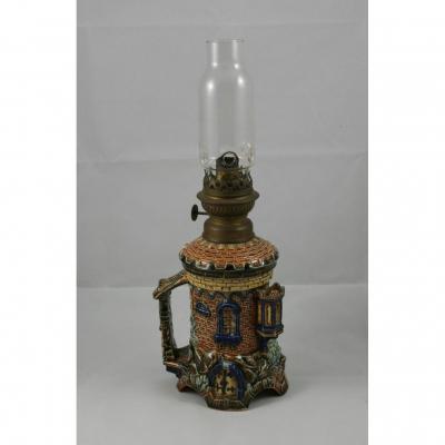 In Faience Oil Lamp