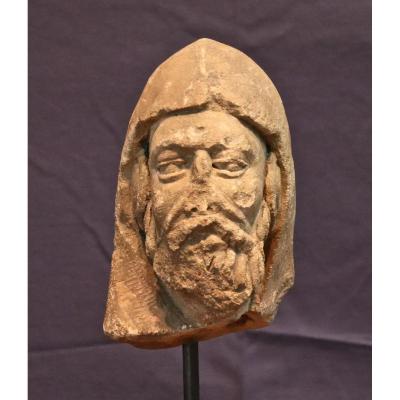 Head Of Prophet XVI In Stone
