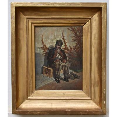 XIXth Painting The Young Chimney Sweep By J. Pellet