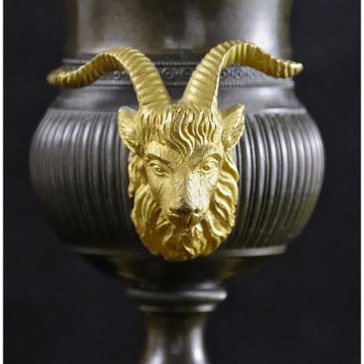 XIXth Medici Cassolettes Cups In Bronze And Marble