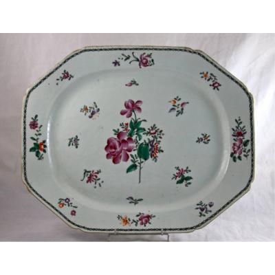 Large Eighteenth Octagonal Dish Compagnie Des Indes