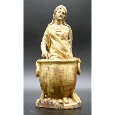 XVIIIth Century Saint Venice Sculpture In Golden Wood