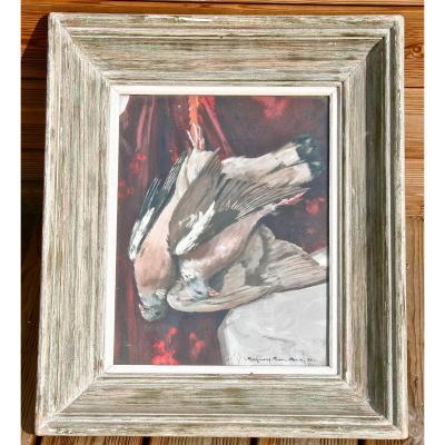 Gouache Still Life Twentieth Of Wood Pigeons