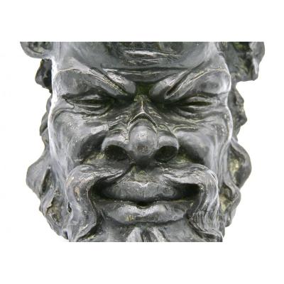 Satyr Or Grotesque Mask By Bigot