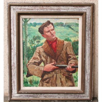 Oil Painting From Gustave Moses "the Hunter"