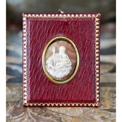 Cameo St Christophe XIXth Red Moroccan Framing