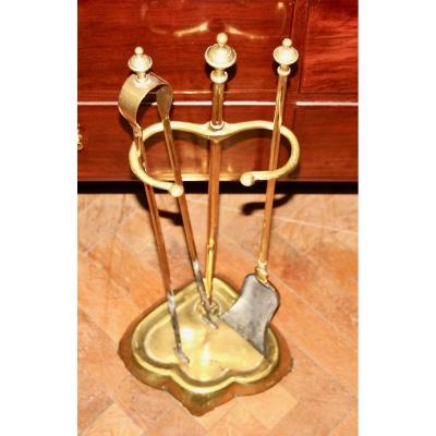 Fireplace Servant In Brass Late Nineteenth