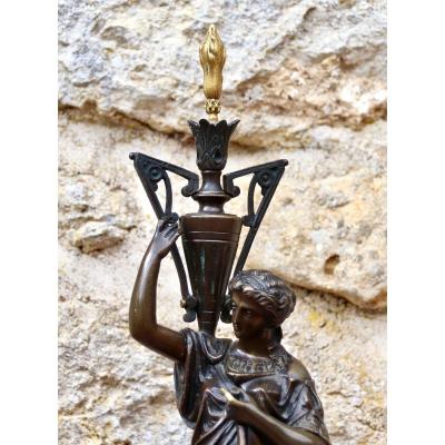 Bronze XIXth Woman In The Antique