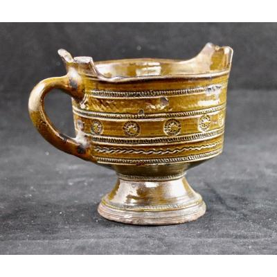 17th Century Glazed Earthenware Pot