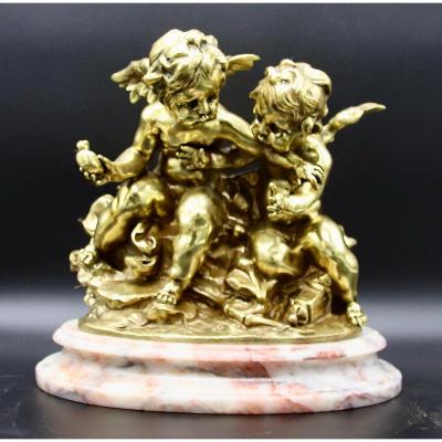 Groupe Bronze Dor&eacute; Les Amours Par Jos&eacute; De Creeft 