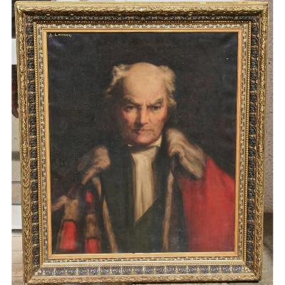 Portrait Of A Man Of Law By Alfred Lecreux