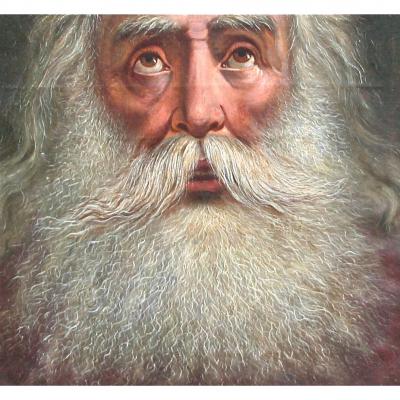 XVIII Painting "portrait Of Gods Father"