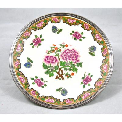 Porcelain Plate Bordered Silver