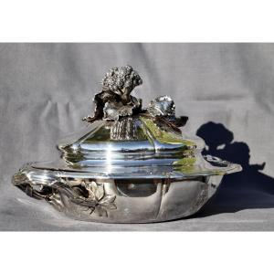 XIXth Odiot Vegetable Dish In Sterling Silver