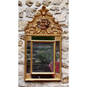 Regency Mirror In Golden Wood With Glazing Beads, 18th Century