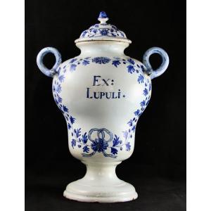 19th Century Delft Earthenware Pharmacy Pot