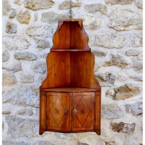 Encoignure d'Applique En Merisier d'époque XVIIIème