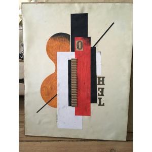 Sergei Senkin (1894-1963) Russian Constructivist Collage