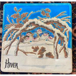 Longwy Enamel Trivet