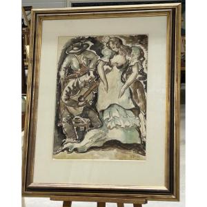 Group Of Dancers And Musicians