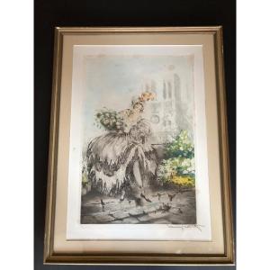 Louis Icart Art Deco Engraving Musette 1927