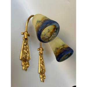 Muller Frères Luneville Pair Of Art Deco Wall Lights 