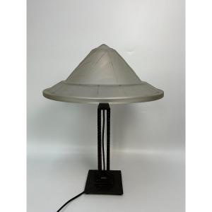Art Deco Lamp Signed Noverdy