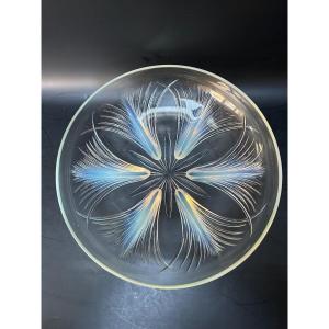 Verlys Art Deco Opalescent Glass Papyrus Bowl