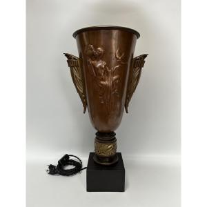 Art Deco Illuminated Urn Basin