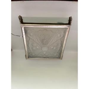 Art Deco Ceiling Light Attributed To Val Saint Lambert