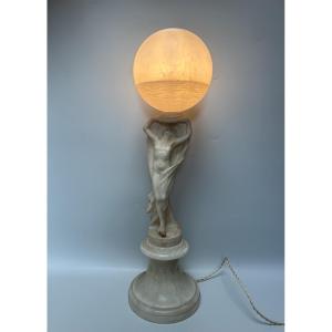 Art Nouveau Alabaster Sculpture Signed F. Gross
