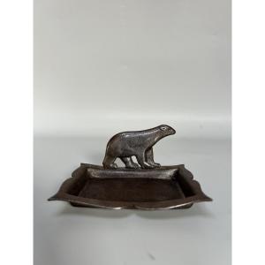 Edgar Brandt Art Deco Ashtray 