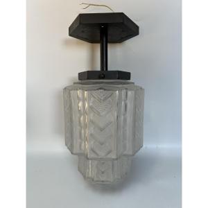 Art Deco Ceiling Light Attributed To Hettier And Vincent