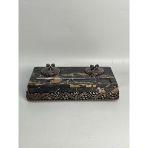 Edgar Brandt Art Deco Inkwell