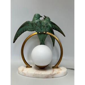 Art Deco Nightlight Attributed To H.de Vramy