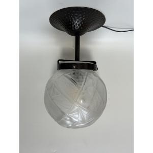 Muller Frères Luneville Art Deco Suspension