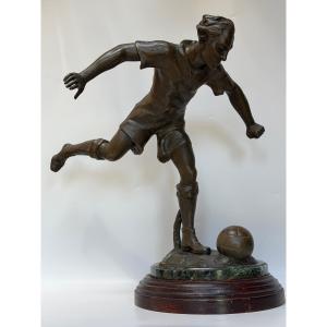 Soccer Player Art Deco Sculpture