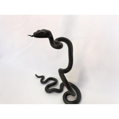 Edgar Brandt Element Decorative Wrought Iron Snake Art Deco