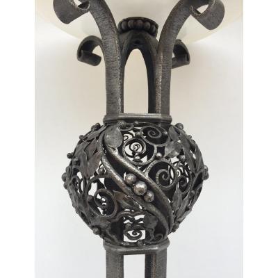 Edgar Brandt Rare Art Deco Floor Lamp