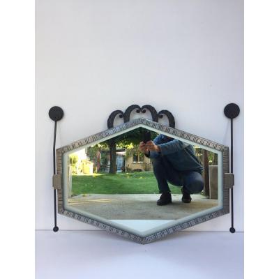 Art Deco Wrought Iron Mirror