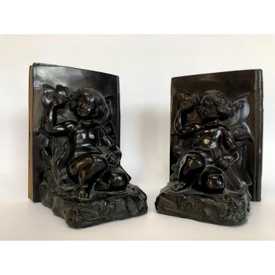 Art Deco Bookends By Ronson