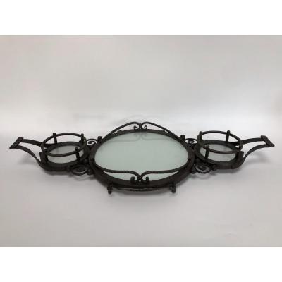Servant Tray In Wrought Iron Art Deco Around 1930